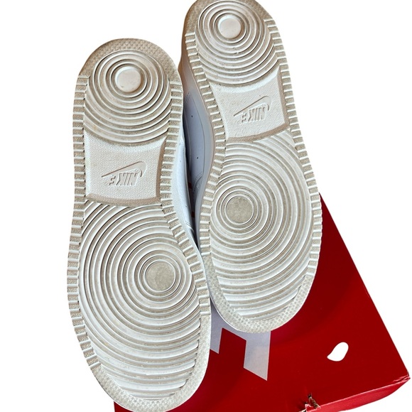 Nike Women's Court Vision White Mid-Top Sneakers - Picture 4 of 8